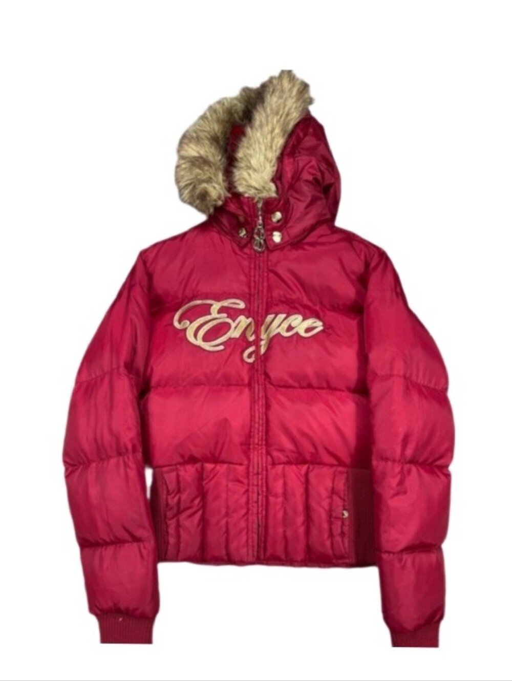 Y2K Enyce Puffer jacket red down filled fit best a M good condition Vintage